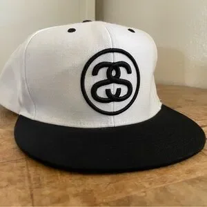 STUSSYキャップ　ターコイズ×黒 ホワイト刺繍　ネイビーSロゴ STUSSY ステューシー 90s〜00s No4 Logo Cap - メルカリ